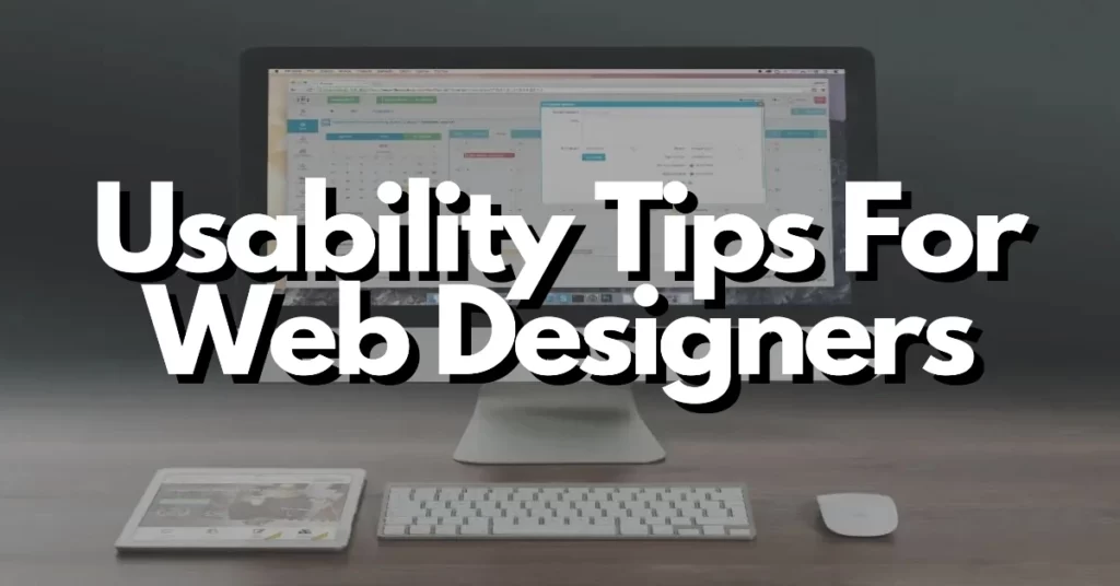 usability tips for web designers